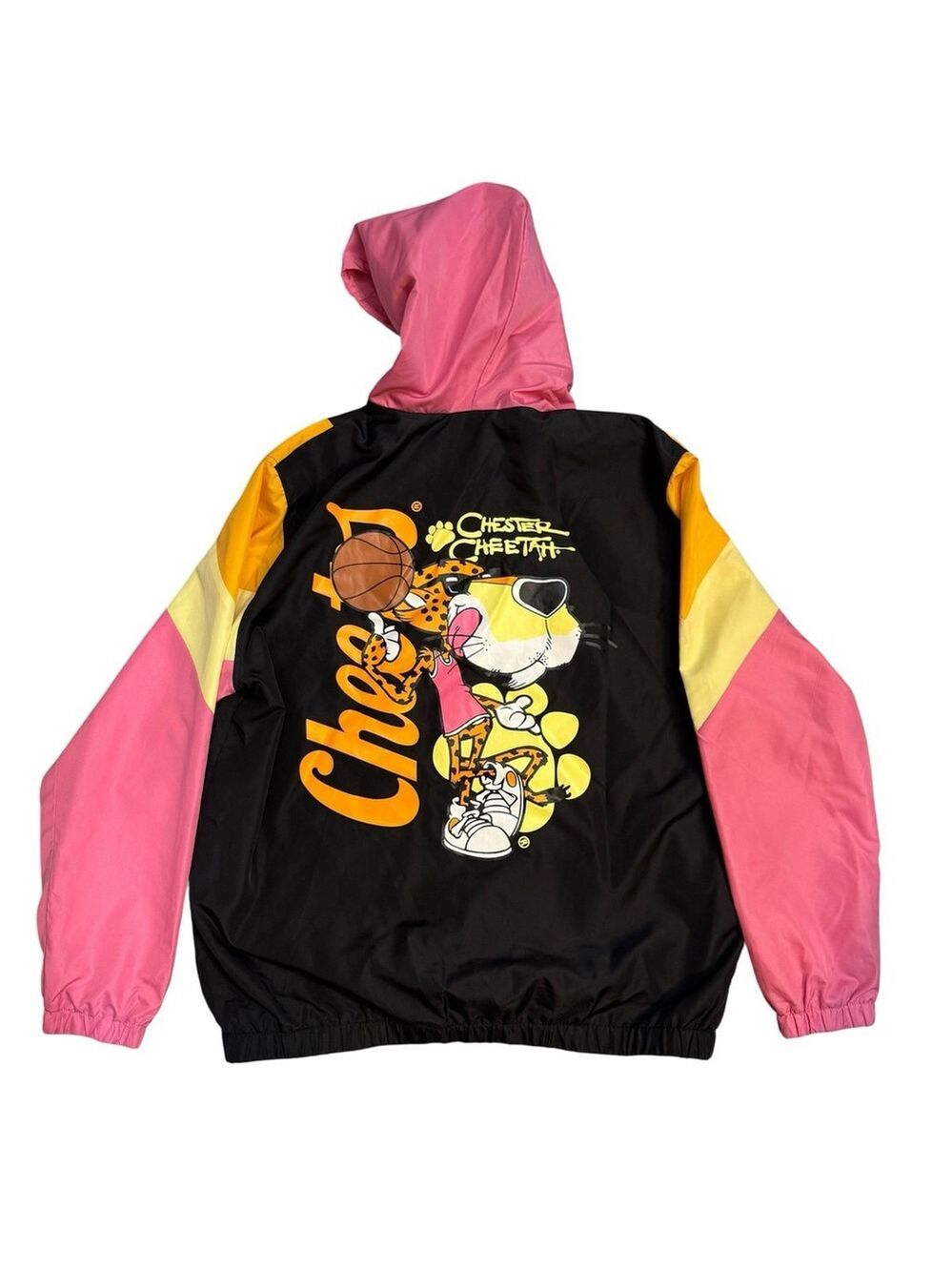 Cheetos Chester Cheetah Basketball Hooded Pullover Windbreaker Men’s Size XL